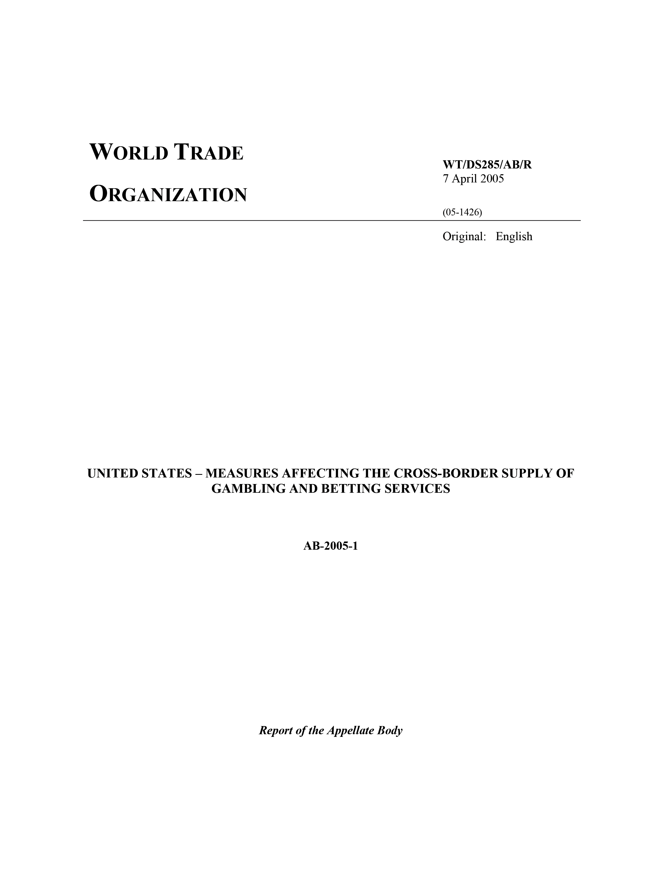 WTO-Appeal-Ruling document